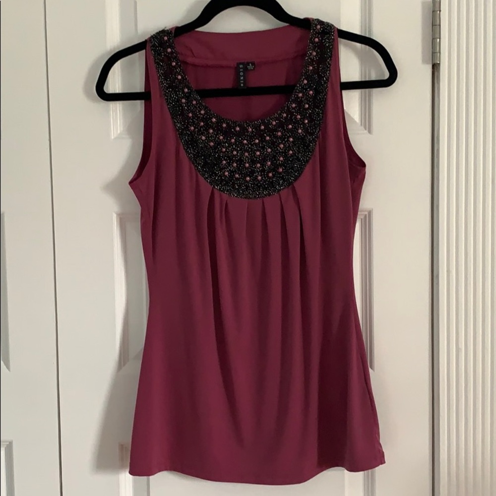 Sioni Tops | Sleeveless Blouse | Rose | Small